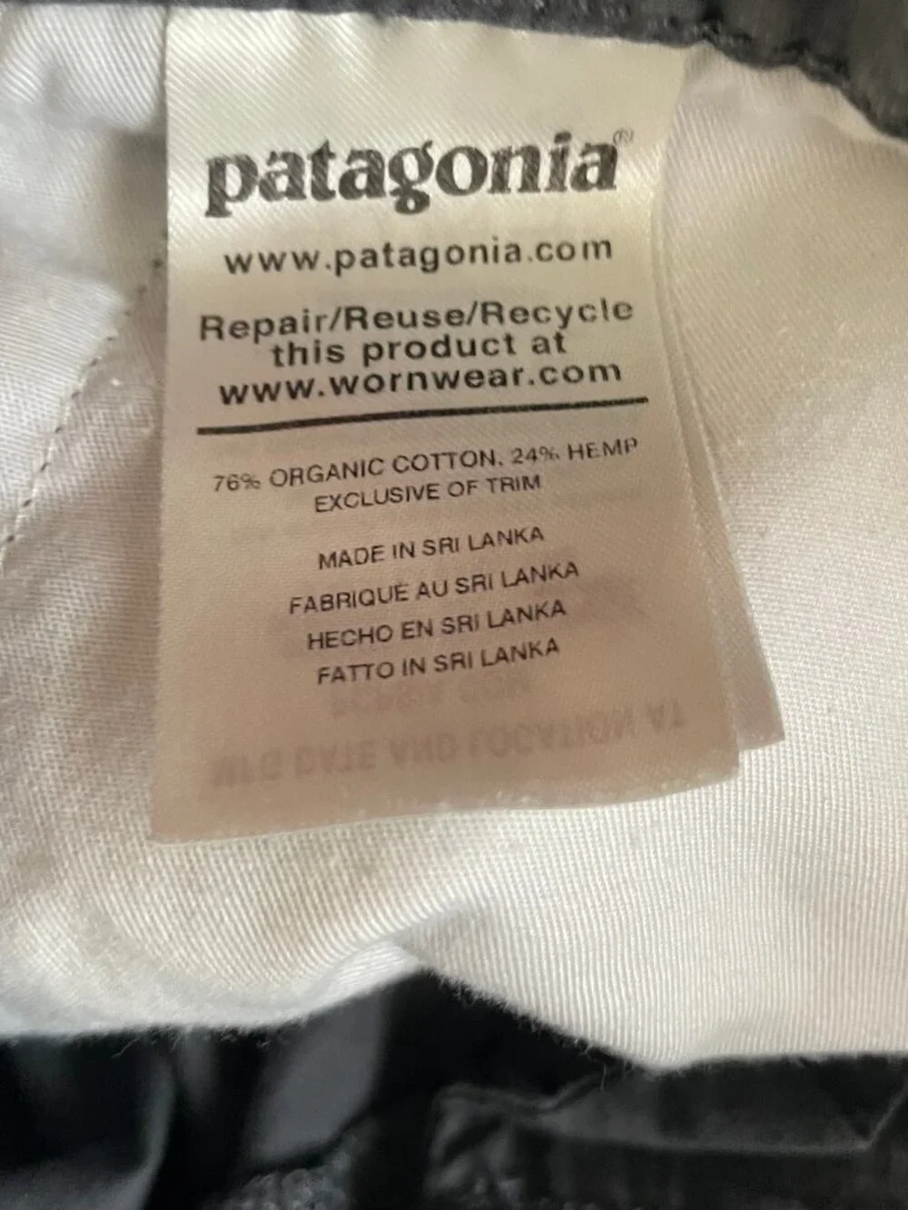 Patagonia Lightweight All-Wear Hemp Shorts Mens 36 Gray Organic Cotton Pockets